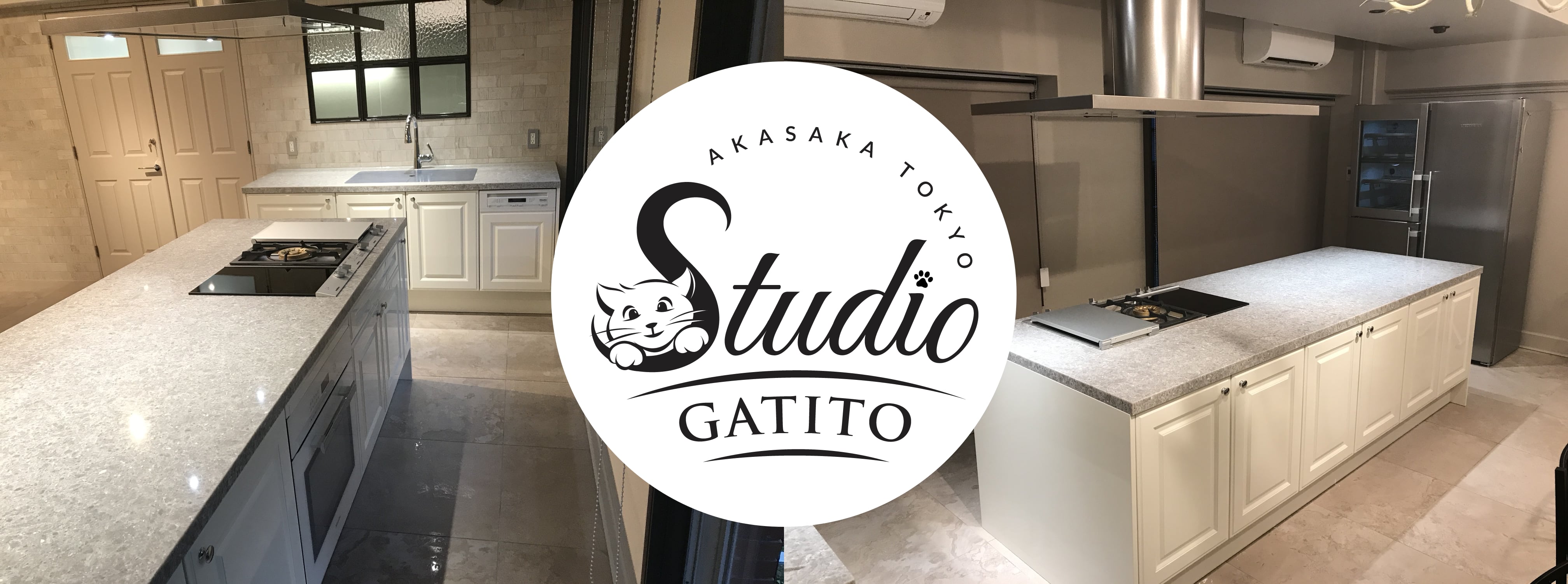 Studio image with logo